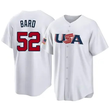 Men's Daniel Bard USA Baseball Replica White 2023 World Baseball Classic Jersey